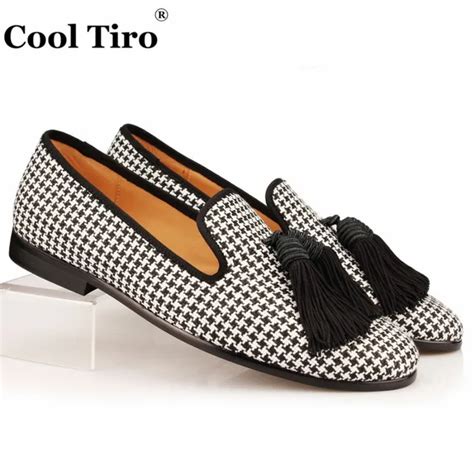 Buy Cool Tiro Men Houndstooth Loafers Shoes Canvas