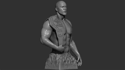 Bust The Rock Dwayne Johnson 3d Print 3d Model 3d Printable Cgtrader