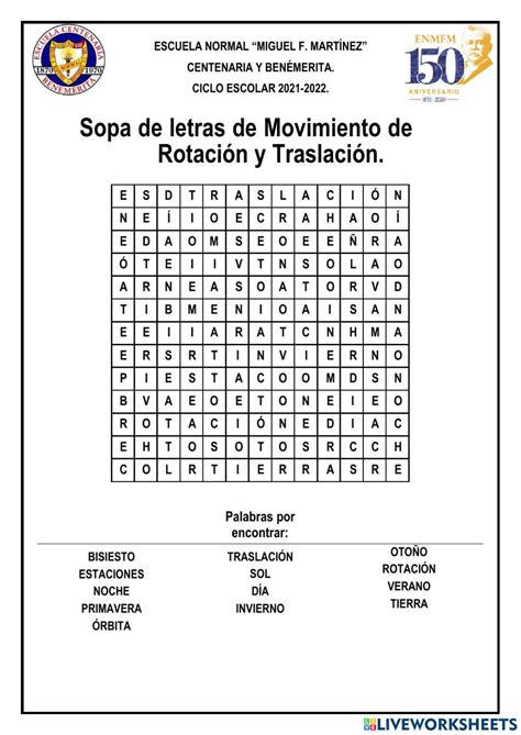 Movimientos De Traslación Y Rotación Worksheet Workbook Preschool Activities School Subjects