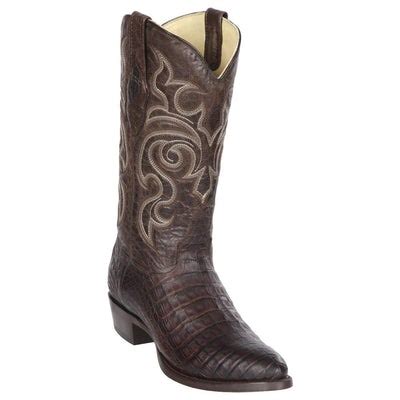 Los Altos Boots Mens G Round Toe Genuine Caiman Belly Boots