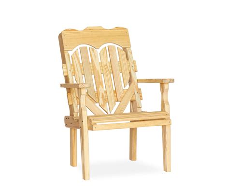 Wood HB Heart Arm Chair | Amish Custom Furniture | Williamsburg, VA