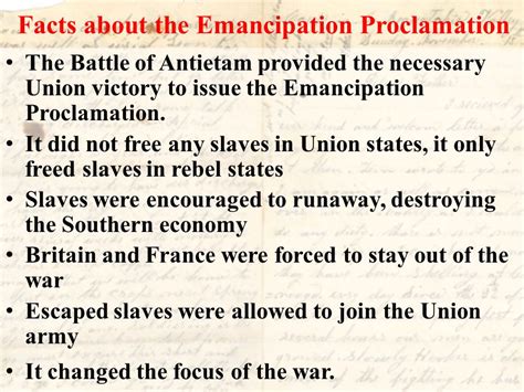 Emancipation Proclamation Facts