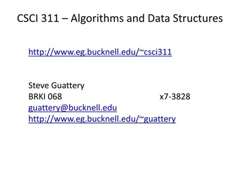 Ppt Csci Algorithms And Data Structures Powerpoint Presentation