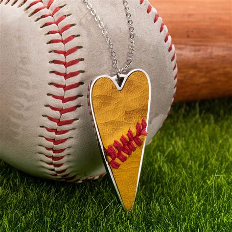 Personalized Baseballsoftball Leather Necklaceearrings Sports Jewelry