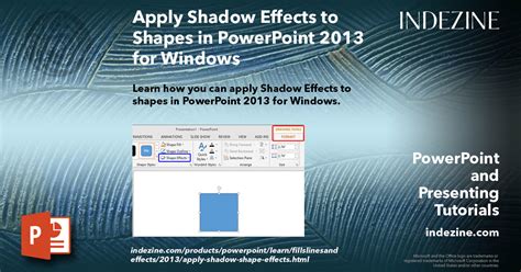 Apply Shadow Effects To Shapes In Powerpoint 2013 For Windows