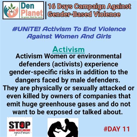 16 Days Campaign Against Gender-Based Violence (Day 10-16) – Den Planet