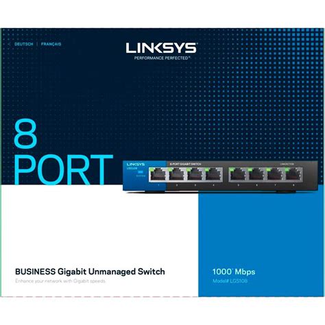 LINKSYS SWITCH 8 PORTS LGS 180 EU Sbeity Computer