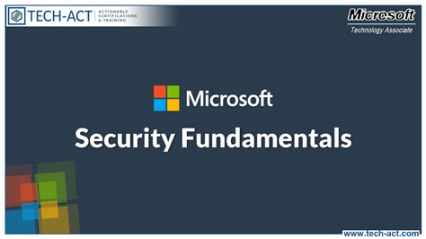 Microsoft Security Fundamentals Certification Tech Act