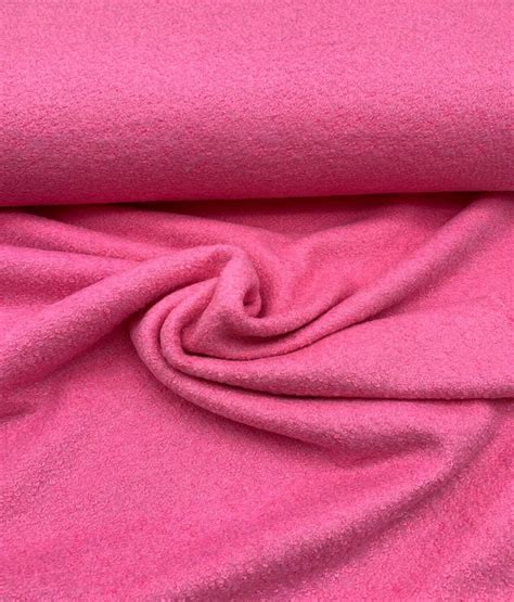 Tissu Lainage Bouclette Kurapika Rose Interstoff