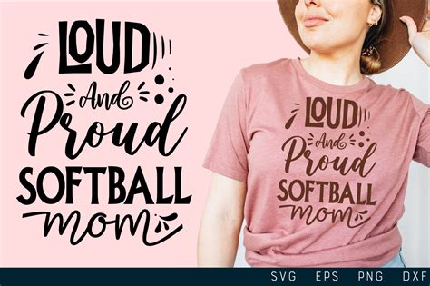 Loud And Proud Softball Mom Svg Softball Graphic By Md Shahjahan