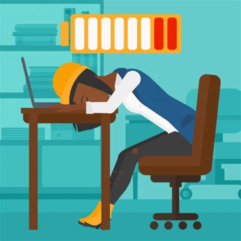 Employee Sleeping At Workplace Stock Vector Image By ©visualgeneration