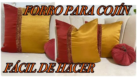 Como Hacer Forros Para Cojines How To Make Cushion Covers Youtube