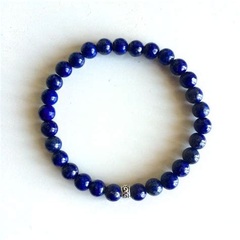 Genuine Lapis Lazuli W A Sterling Silver Celtic Charm 6mm Beads On