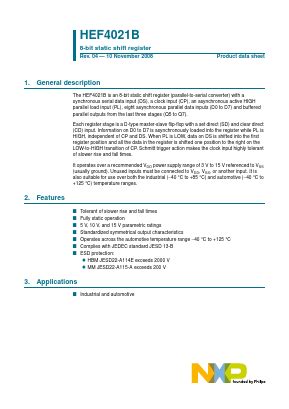 Hef B Datasheet Pdf Nxp Semiconductors