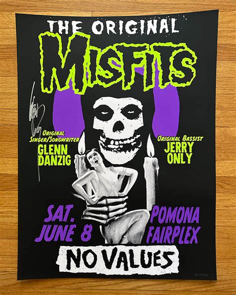 Misfits No Values Poster Signed Danzig Official Fansite