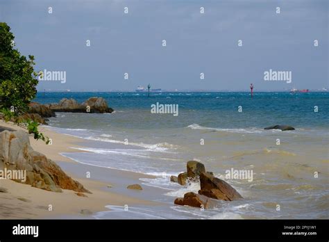 Indonesia Batam Beach At Nongsa Point Rocks Nongsa Beach Stock