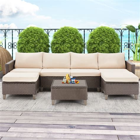 Buy Gyutei Piece Patio Furniture Set Outdoor Sectional Sofa W All