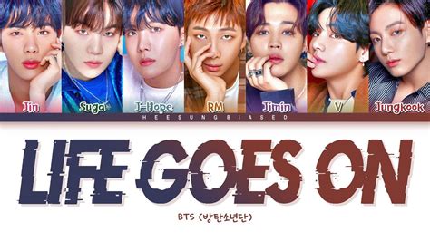 Bts Life Goes On Lyrics 방탄소년단 Life Goes On 가사 [color Coded Lyrics Han