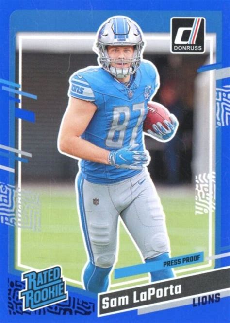 Sam Laporta Donruss Press Proof Blue Price Guide Sports