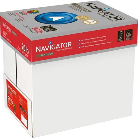 PAPEL BOND tamaño CARTA marca NAVIGATOR 10 Resmas por CAJA BOND 20