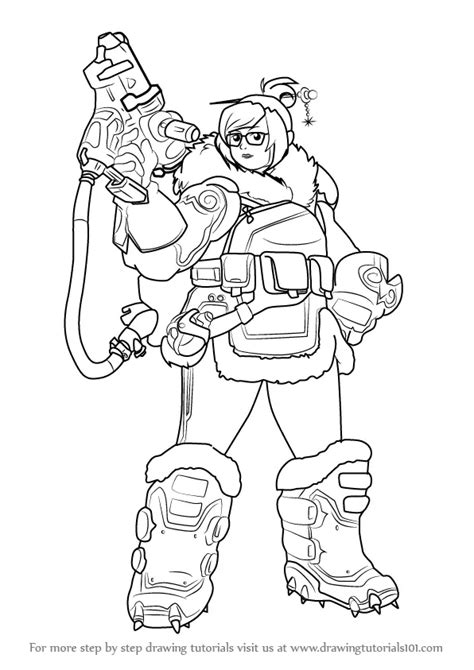 How To Draw Mei From Overwatch Overwatch Step By Step