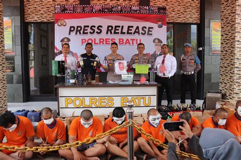 Operasi Pekat Semeru 2023 Polres Batu Berhasil Ungkap 14 Kasus