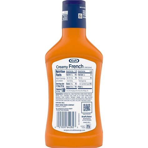 Kraft Creamy French Salad Dressing 16 Fl Oz Bottle