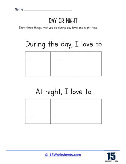 Day Or Night Worksheets 15