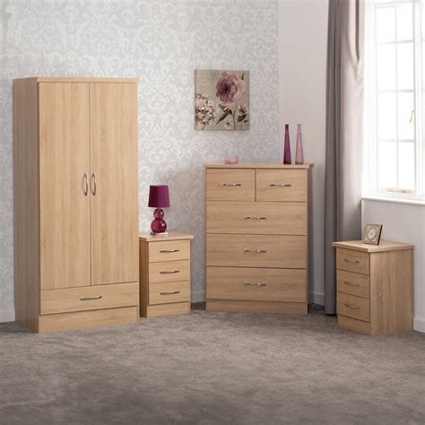 Seconique Nevada Sonoma Oak Effect Piece Bedroom Furniture Set Wilko