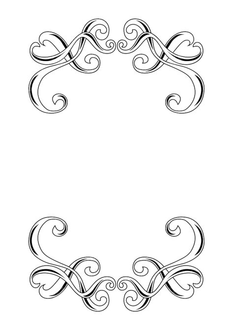 Ornamento De Borda De Redemoinho Decorativo Png Caligrafia Livro