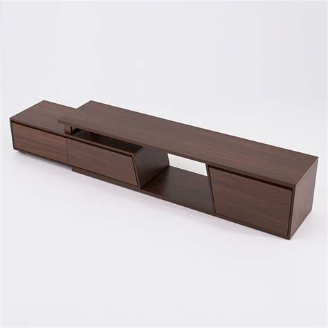 Free Shipping On Fero Minimalist Walnut Rectangle Extendable Tv Stand