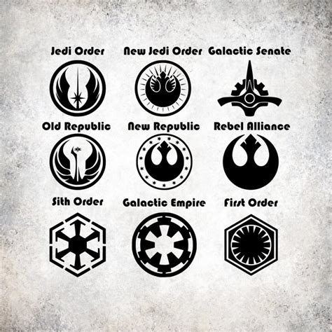 Layered Star Wars Faction Logo Graphic Designs For Cutting Machines Svg