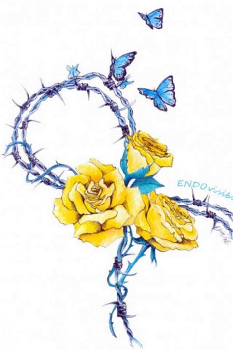 Pin By Rachel Davis On Endometriosis Awareness Ribbons Tattoo Endometriosis Tattoo Cover Tattoo