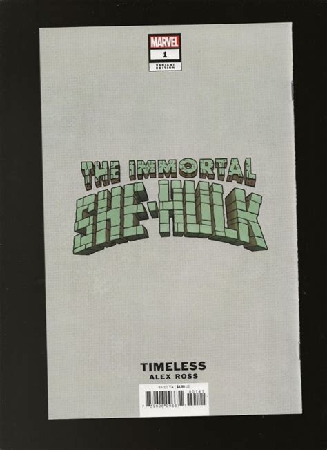 Immortal She Hulk 1 Alex Ross Timeless Variant Marvel Comic Books