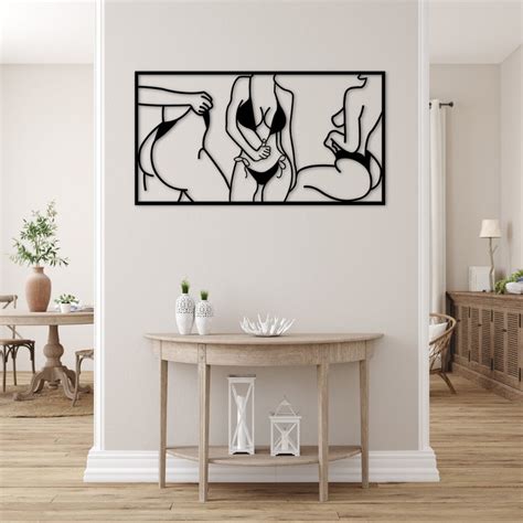 Naked Women Wall Decor Nu Women Metal Decor Naked Women Body Etsy