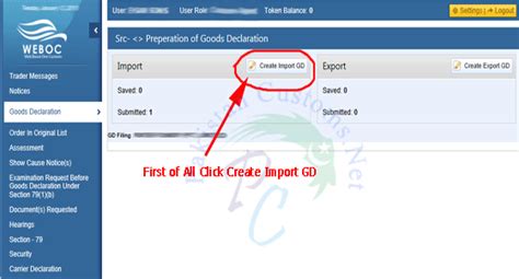 How To Create Import Goods Declaration GD In Weboc PakistanCustoms