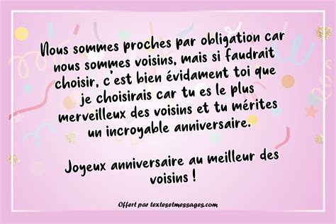 🤡🎈textes Et Messages Danniversaire Voisin