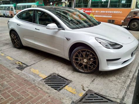 Tesla Model 3 White TSW Nurburgring Wheel | Wheel Front