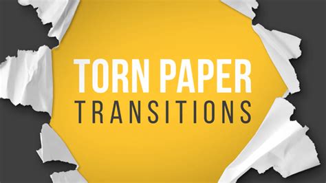 Torn Paper Transitions Template Free After Effects Template