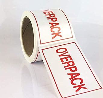 Overpack label | 74x105mm | Self-adhesive Overpack Labels | Roll of 250 ...