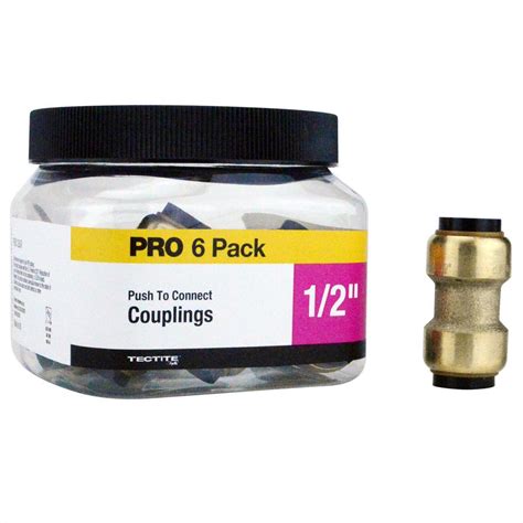 Tectite In Brass Push To Connect Coupling Pro Pack Pack