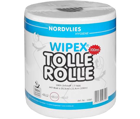 Putztuchrolle Wipex Tolle Rolle 2 lagig weiß 447 Blatt pro Rolle 6