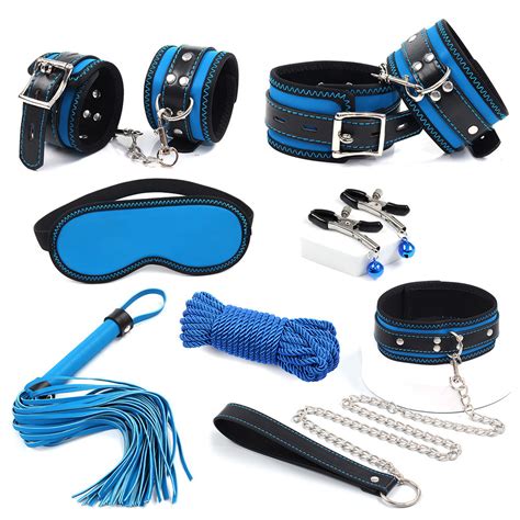 Sm Bondage Set Torture Device Blue Conditioning 7 Sets Bondage Sex Tool And Sex Toy