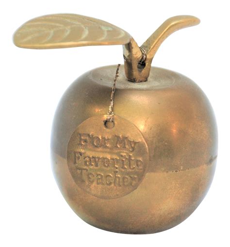 Vintage Brass Apple Paperweight Chairish