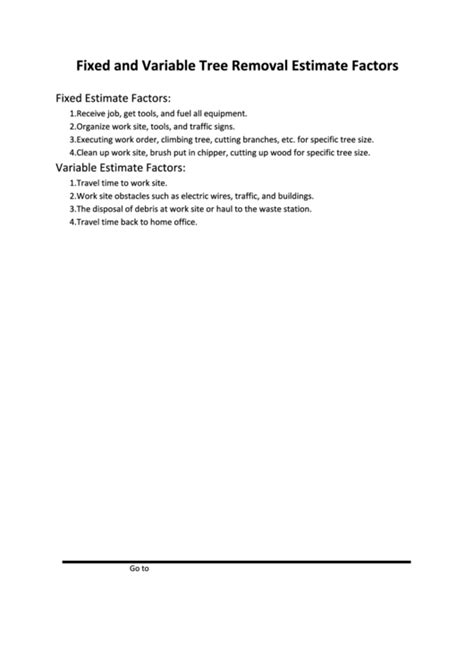 Tree Removal Estimate Template Printable Pdf Download