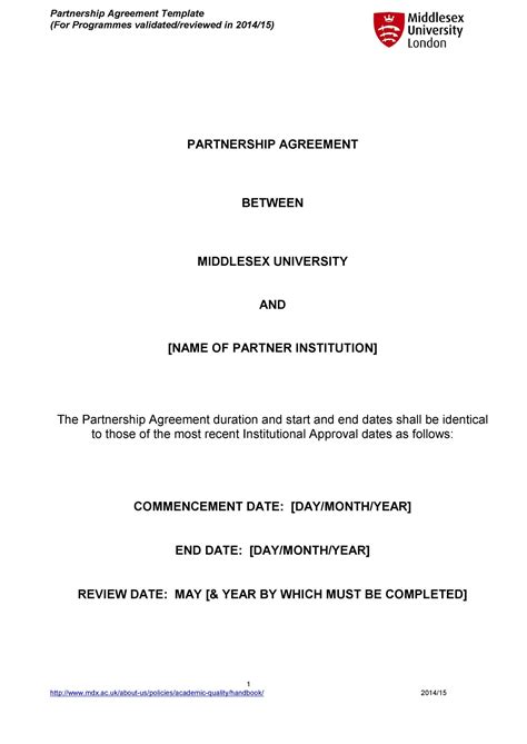 Mutual Cooperation Agreement Template Hq Printable Documents