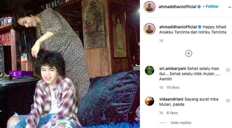 Ahmad Dhani Unggah Foto Jadul Mulan Jameela Tanpa Hijab Netizen Salah