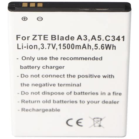 Akku Passend Für Zte Blade A3 A5 C341 Li Ion 37v 1500mah 56wh