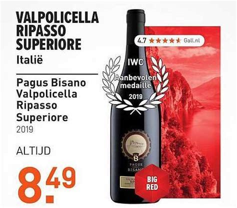 Pagus Bisano Valpolicella Ripasso Superiore Aanbieding Bij Gall Gall