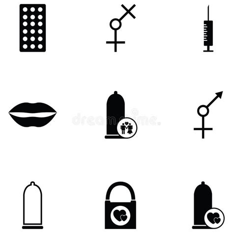 Safe Sex Icon Set Stock Vector Illustration Of Protection 107351866